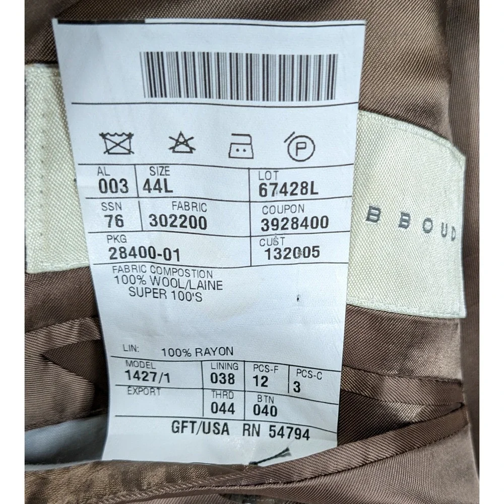 Joseph Abboud 44L Mens Sport Coat Jacket 46